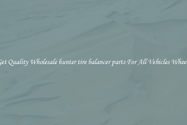 Get Quality Wholesale hunter tire balancer parts For All Vehicles Wheels