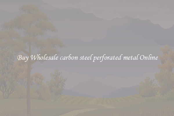 Buy Wholesale carbon steel perforated metal Online