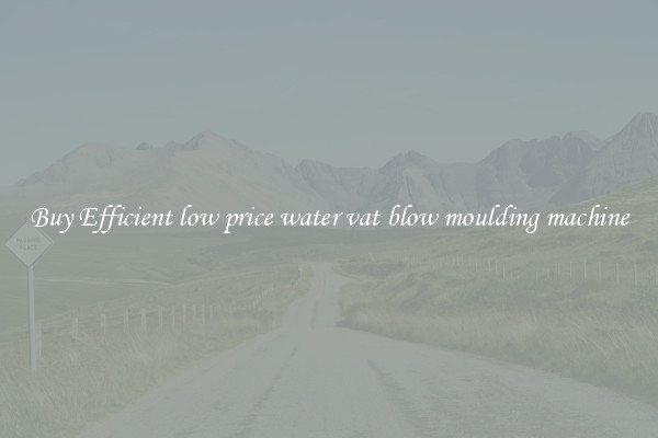 Buy Efficient low price water vat blow moulding machine