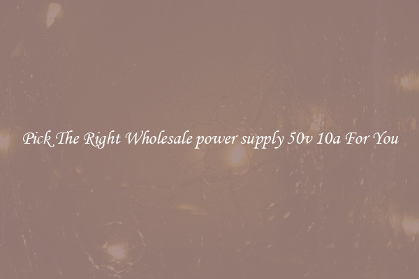 Pick The Right Wholesale power supply 50v 10a For You