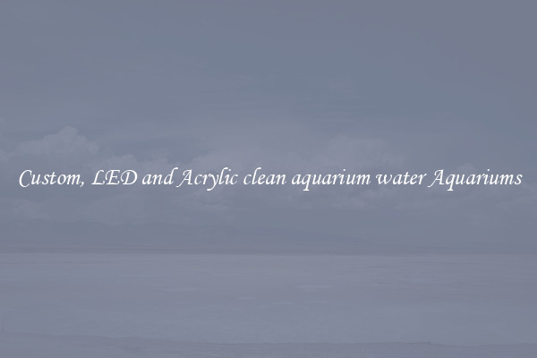 Custom, LED and Acrylic clean aquarium water Aquariums