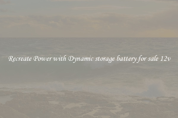 Recreate Power with Dynamic storage battery for sale 12v