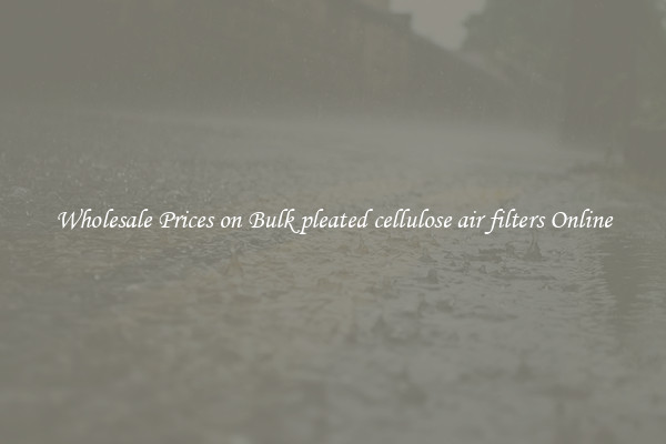 Wholesale Prices on Bulk pleated cellulose air filters Online