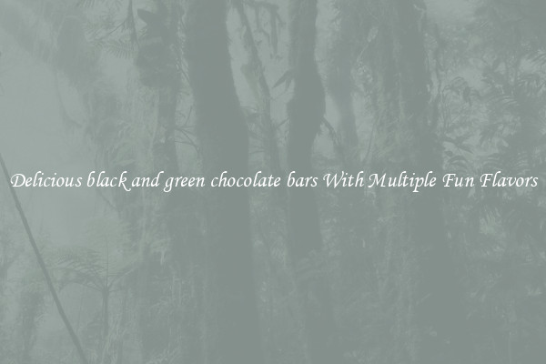 Delicious black and green chocolate bars With Multiple Fun Flavors