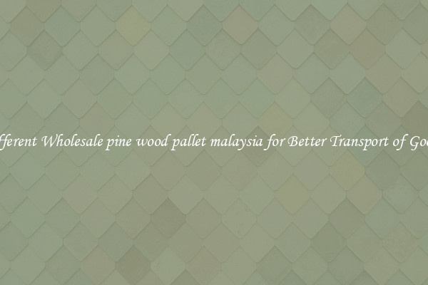 Different Wholesale pine wood pallet malaysia for Better Transport of Goods 